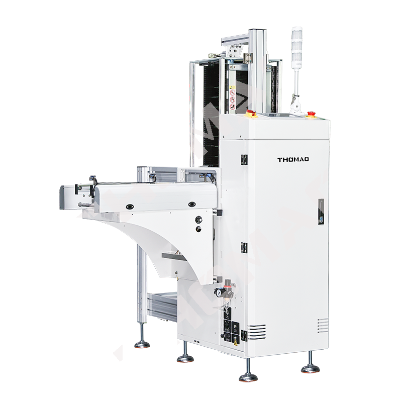 L-shaped Loader Unloader | Space-Saving PCB Handling System | Thomao