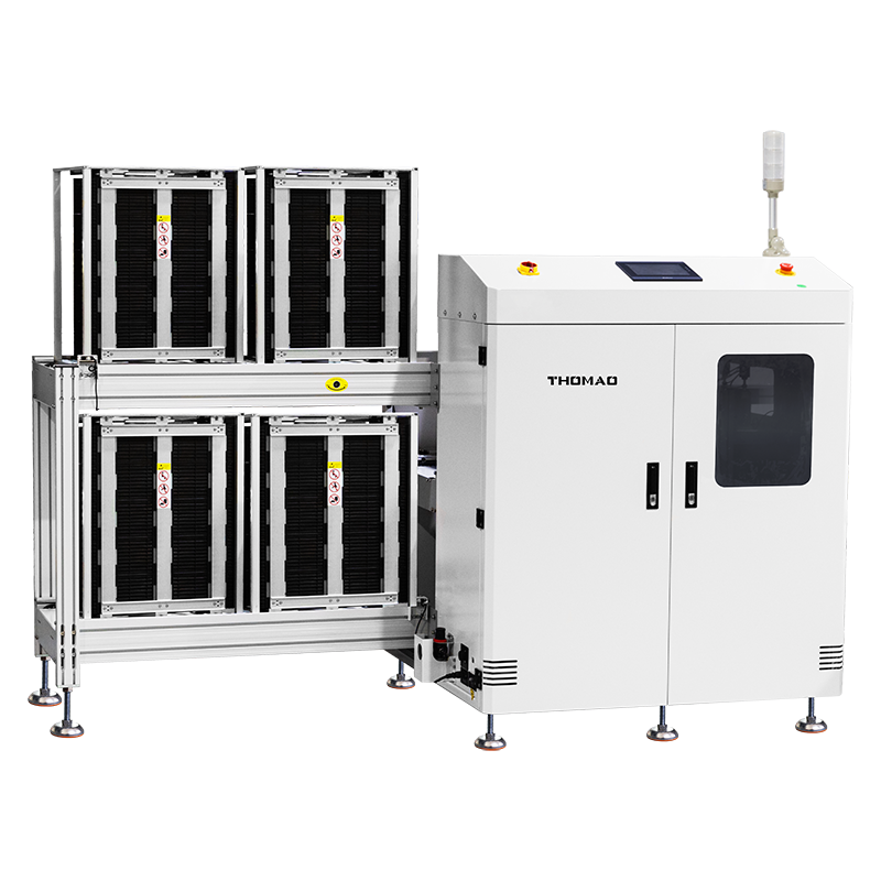 Integrated Magazine & Vacuum Loader | Automated PCB Handling System | Thomao